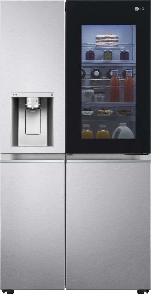 LG GSXV91BSAE Door In Door Instaview American Fridge Freezer With Ice & Water Non Plumbed - STAINLESS STEEL