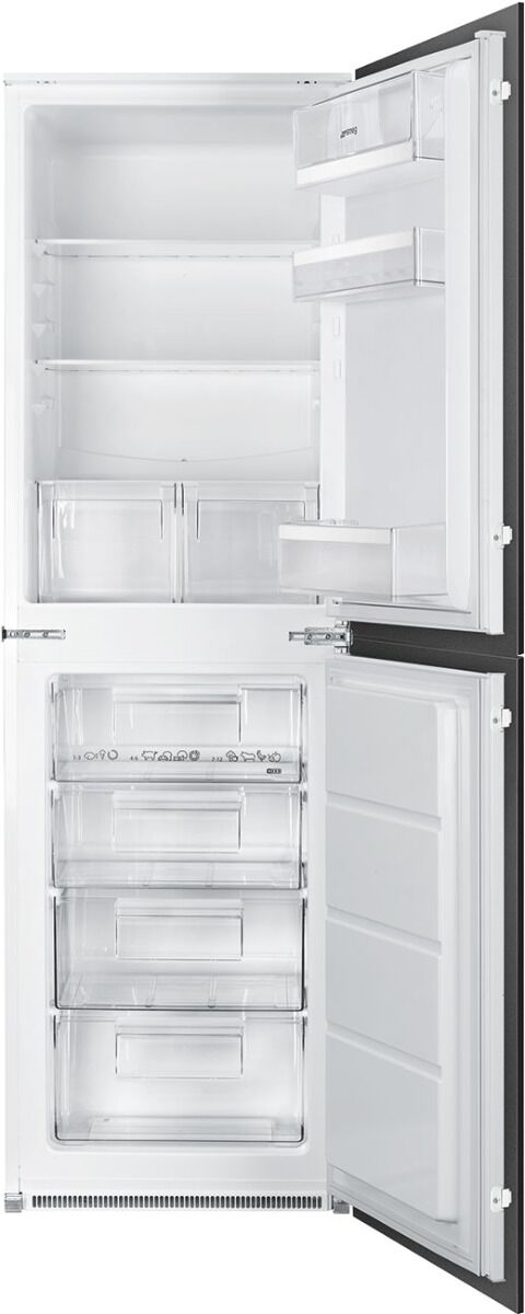 Smeg UKC4172F 60cm White Integrated 50/50 Fridge Freezer - White