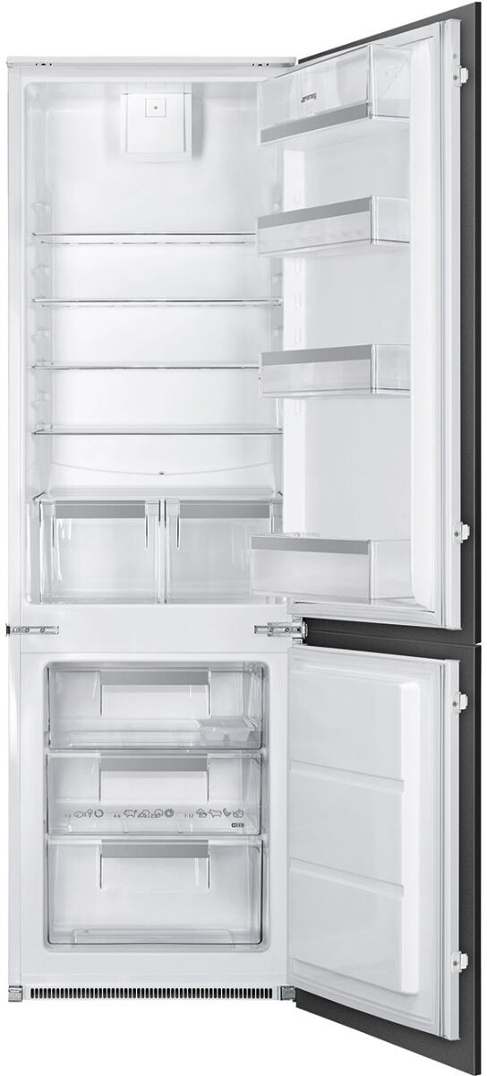 Smeg UKC81721F 60cm Integrated White 70/30 Fridge Freezer - White