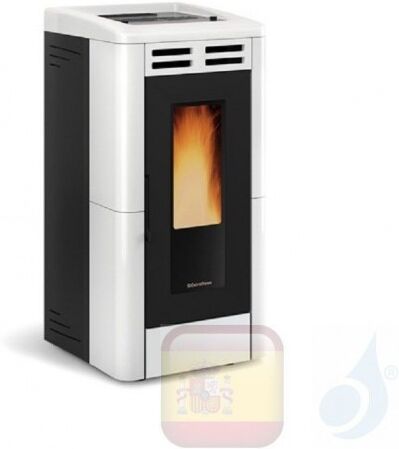 Extraflame Estufa De Pellets Serie Anastasia Plus 12.0 Kw Cerámico Blanco 1280851 Mando A Distancia Multifunción A+