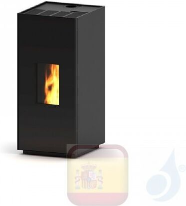 Ravelli Estufa De Pellets Square 7 6.6 Kw Wifi Tipo De Revestimiento Metal Negro A++