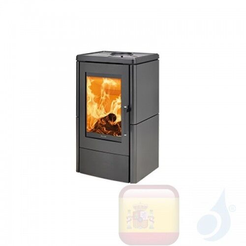 Ravelli Estufa De Leña Lia Steel 8.5 Kw Tipo De Revestimiento Metal Negro A+