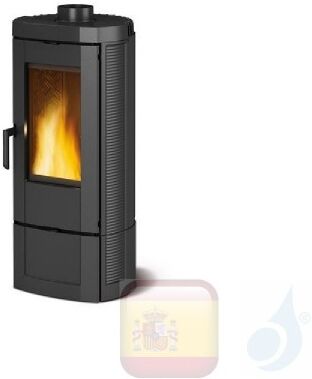 La Nordica Estufas De Leña Candy 4.0 6.2 Kw Hierro Fundido Negro Serie Fundido De Hierro Esmaltado 7119301 A+