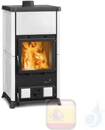 La Nordica Estufas De Leña Fedora 8.3 Kw Hierro Fundido Blanco Serie Armony 7112703 A+