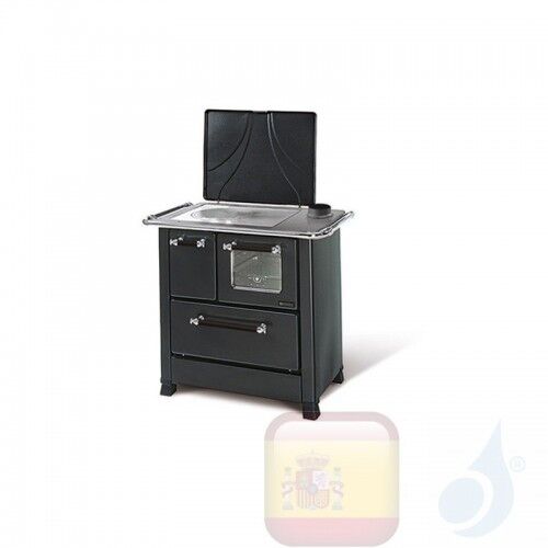 La Nordica Estufa De Cocina Romantica 3.5 5.0 Kw Acero Antracita Serie Horno De Leña 1013054 A