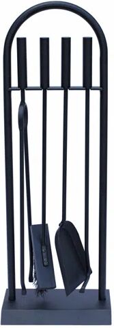 Belfry Heating Lambeth 4 Piece Steel Fireplace Tool Set Belfry Heating  - Size: 115cm H X 70cm W X 3cm D