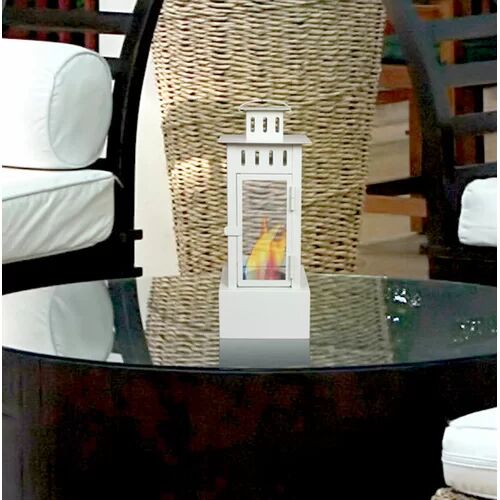 Breakwater Bay Fenham Bio-Ethanol Fireplace Breakwater Bay Finish: White  - Size: 70cm H X 30cm W X 25cm D