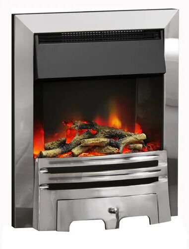 Belfry Heating Zion Illusion Electric Inset Fire Belfry Heating Finish: Chrome 76cm H x 114cm W