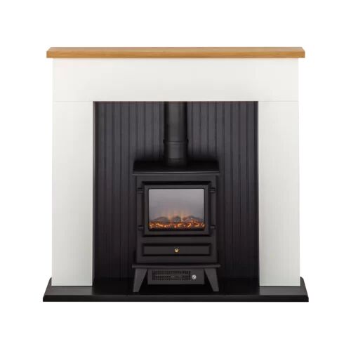 Adam Innsbruck Electric Fire Suite Adam Finish: Satin White  - Size: 101cm H x 48cm W x 2cm D