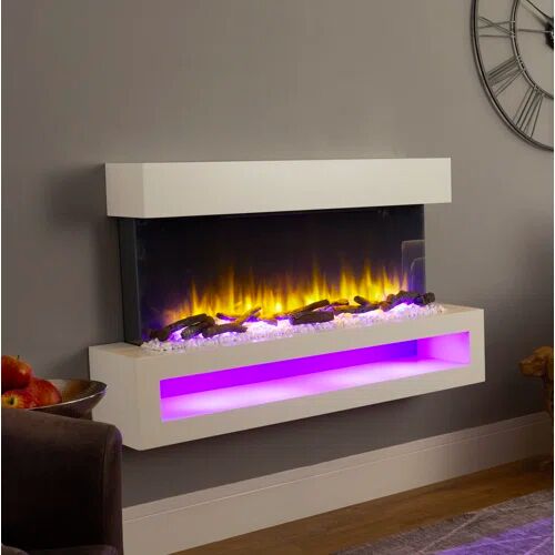 Belfry Heating Nickolas Wall Mounted Electric Fire Suite Belfry Heating  - Size: 45.72cm H x 66.04cm W x 3.81cm D