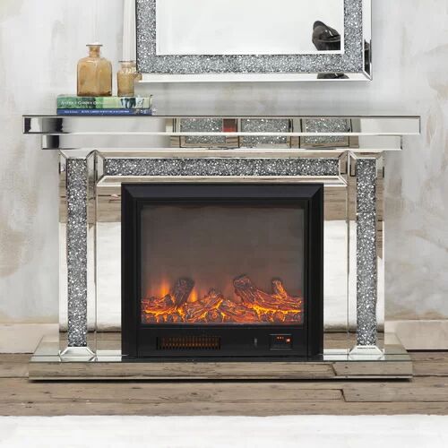 Canora Grey Hubbard Electric Fire Suite Canora Grey  - Size: 66.04cm H x 45.72cm W x 3.81cm D