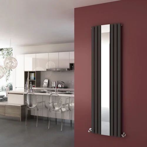 Belfry Heating Haylie Radiator Cover Belfry Heating Radiator Colour: Anthracite, Size: 180cm H x 50cm W x 5.8 cm D  - Size: 36cm H x 28cm W