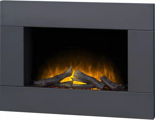 Adam Carina Wall Mounted Electric Fire Adam Finish: Black  - Size: 57cm H X 80cm W X 20cm D