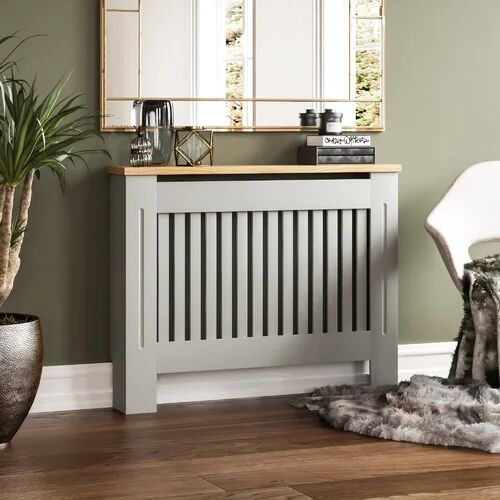 August Grove Beacsfield Radiator Cover August Grove Size: 81cm H x 111cm W x 19cm D, Radiator Colour: Grey  - Size: 15cm H X 15cm W X 1cm D