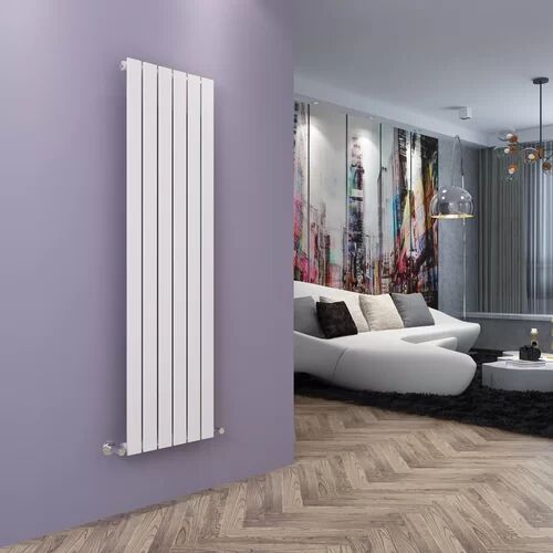 Belfry Heating Chasity Vertical Flat Panel Radiator Belfry Heating Radiator Colour: White, Size: 160cm H x 45.2cm W x 4.9cm D  - Size: 14cm H X 70cm W X 8cm D