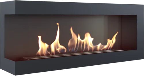 Kratki Delta Dorsey Recessed Wall Mounted Bio Ethanol Fire Kratki Size: 58cm H x 125cm W x 34cm D  - Size: 48cm H x 32.5cm W x 32.5cm D