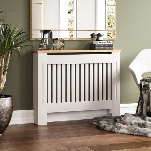 August Grove Beacsfield Radiator Cover August Grove Size: 81cm H x 111cm W x 19cm D, Radiator Colour: White  - Size: Rectangle 120 x 170cm