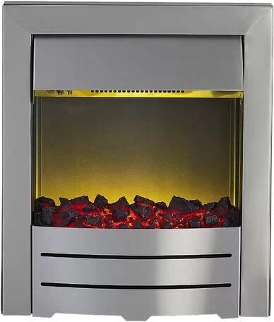 Adam Colorado Electric Inset Fire Adam Finish: Brushed Steel  - Size: 59cm H X 48cm W X 20cm D