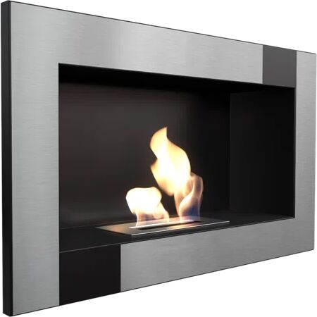 Kratki Dorsey Recessed Wall Mounted Bio Ethanol Fire Kratki Size: 40.5cm H x 86.5cm W x 19.5cm D  - Size: 86cm H X 19cm W X 40cm D