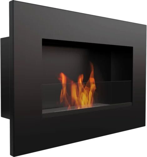 Kratki Golf Recessed Wall Mounted Bio Ethanol Fire Kratki  - Size: 40cm H x 90cm W x 14.2cm D