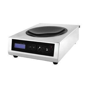 Lacor Professional Wok Induktion 3500W, 5,3 Tonnen, Metall, Edelstahl und Schwarz