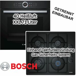 Bosch - Einbaubackofen Serie 8 mit Gaskochfeld auf Glaskeramik - autark, 60 cm