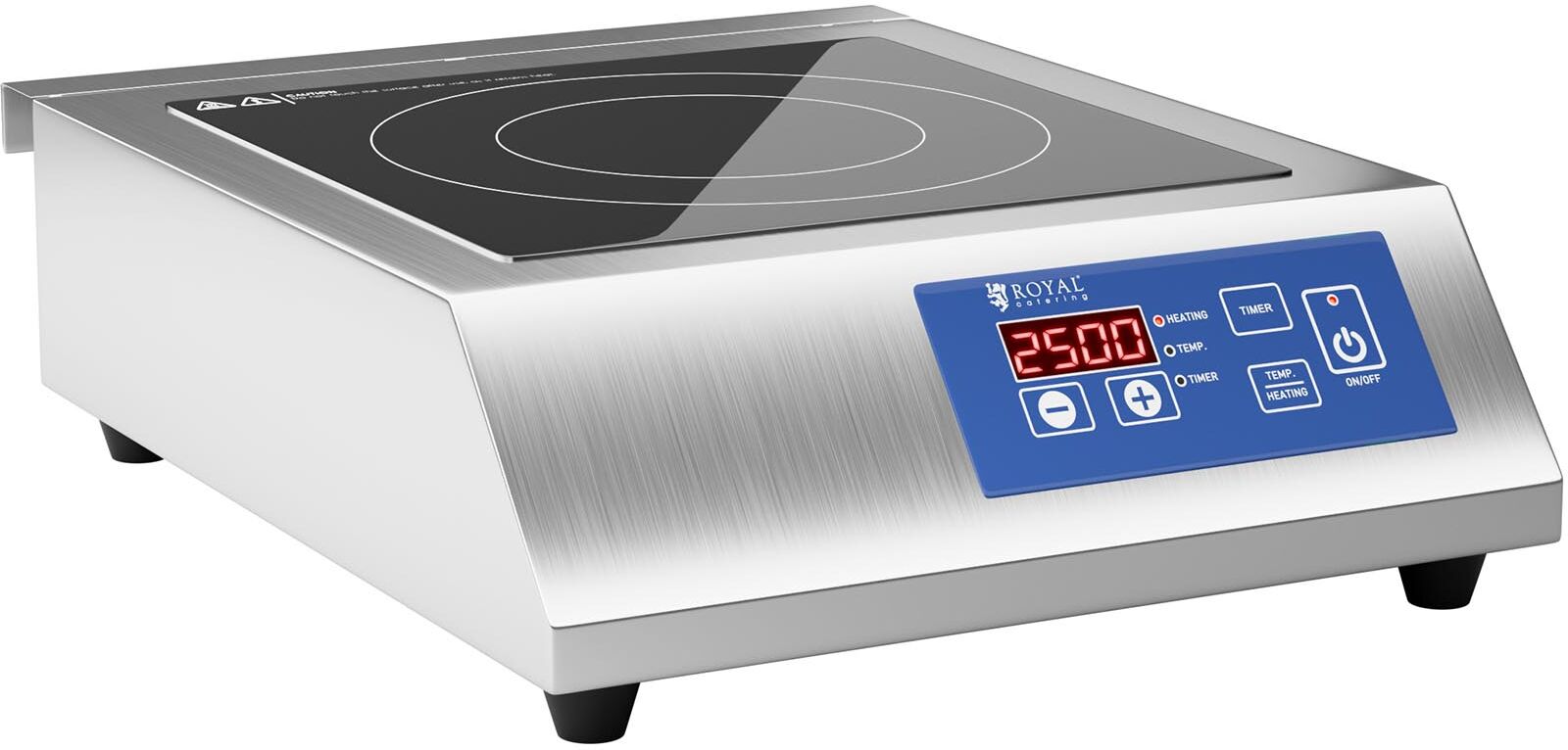 Royal Catering Induktionsplatte - 26 cm - 60 bis 240 °C - LED-Touchdisplay - Timer 10011392