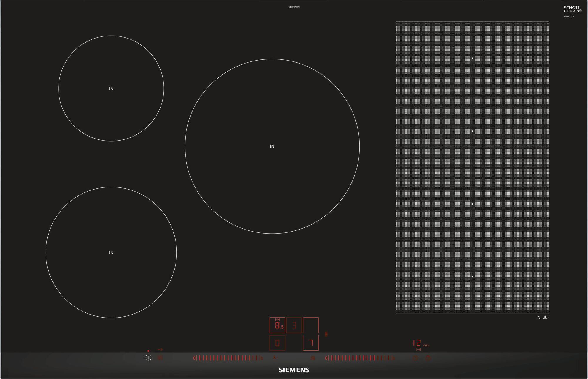 Siemens EX875LVC1E Induktions-Kochstelle, Glaskeramik, 80cm