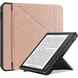 TABLETCOVERS.DK Kobo Libra 2 Origami Kunstlæder Cover m. Ståfunktion - Rose Gold