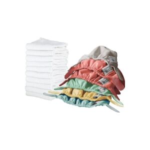 Close Caboo bleer Wrappers, genanvendelige bleer med Newborn-indlæg, 2-5 kg, 6 stk.