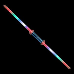 2-Pak - Dobbelt Lyssværd / Sværd med Laser - 75 cm Multicolor