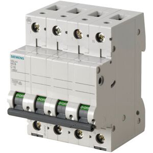 Siemens 5sl Automatsikring 3p+n 10ka 16a, Grå