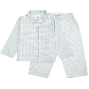 Lalaby Nattøj - Classic - Blue Gingham - Lalaby - 4 År (104) - Nattøj 2-Delt