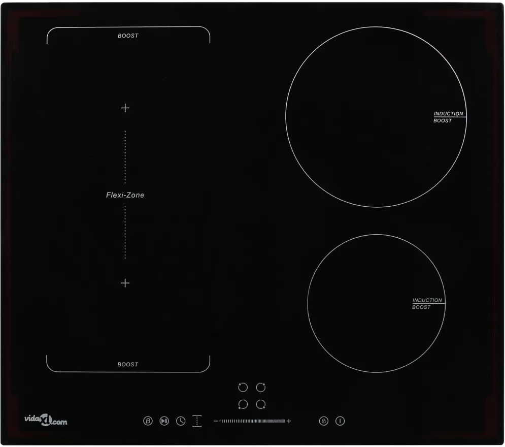 vidaXL induktionskogeplade 4 varmezoner touch fleksibel zone 7000 W