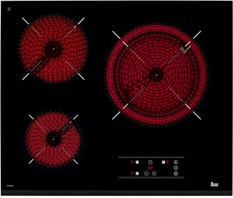 Teka 40239030 vitrocerámica tz 6315 3 zonas bisel front