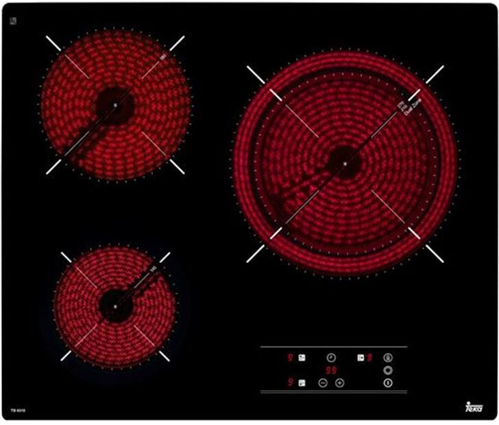 Teka 40239032 placa vitro tb pro 6315 3f de 60 cm con 3 zonas con touch control