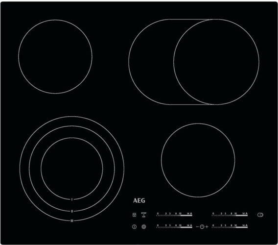 AEG Placa de Vitrocerámica AEG HK654070IB (Eléctrica - 58 cm - Negro)