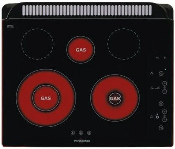 VITROKITCHEN Placa de Gas VITROKITCHEN 301TGN (Gas Butano-propano - 58.4 cm - Negro)