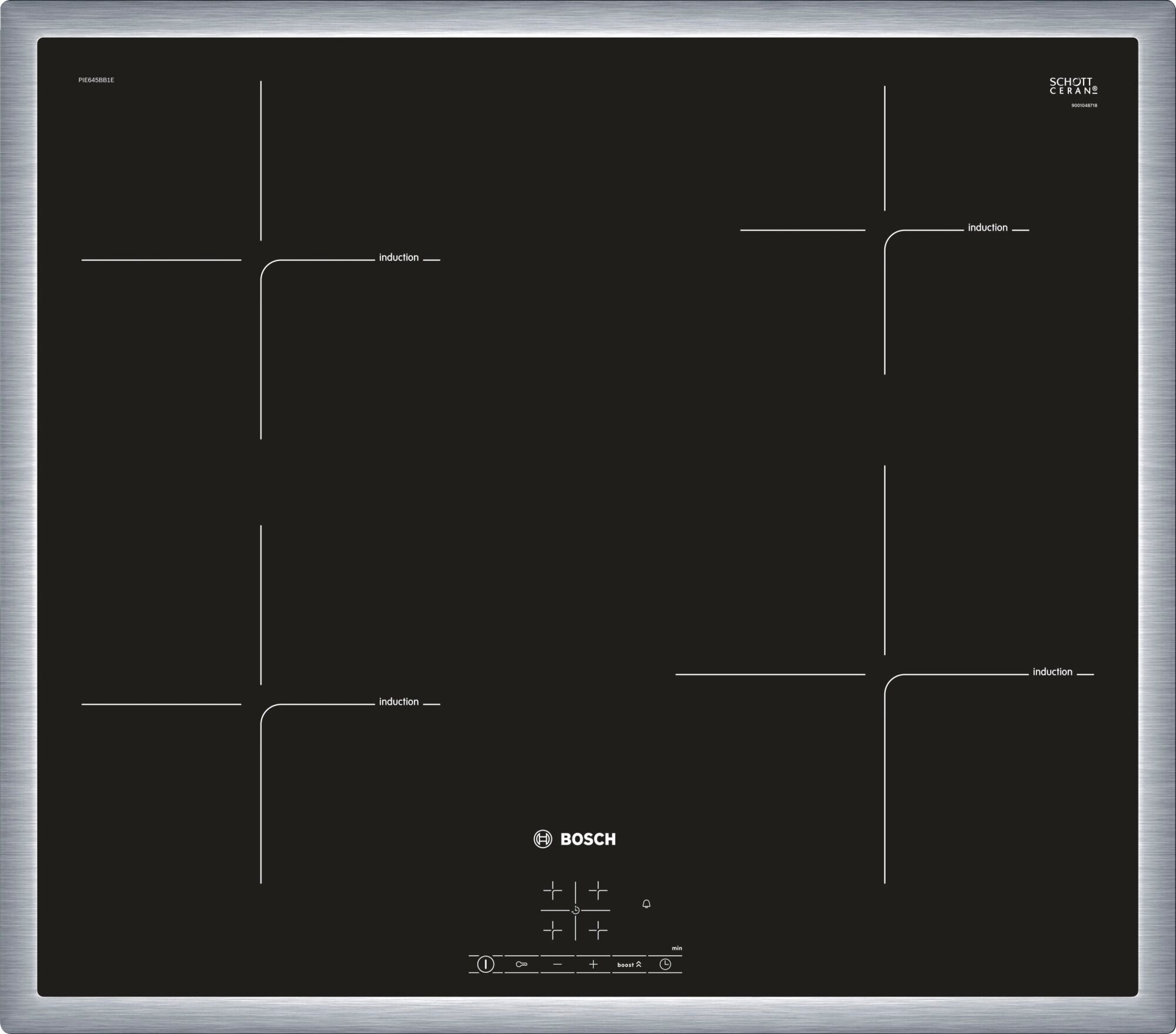 Bosch Serie 4 PIE645BB1E 60 cm KehysDesign induktiokeittotaso