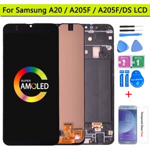 JHKYGR 6.4 en effet Super AMOLED pour Samsung A20 A205 SM-A205F écran A205JoyLCD avec assemblage de