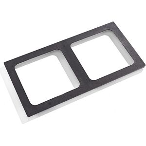 GGM GASTRO - Plaque de recouvrement pour 2 plaques de cuisson carrées - 220x220mm