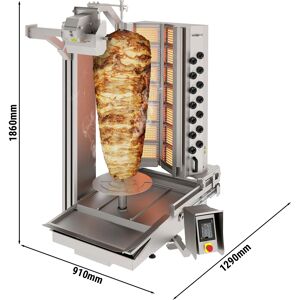 GGM GASTRO - Robot kebab au gaz - 14 brûleurs - max. 280 kg