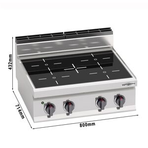 GGM GASTRO - Cuisinière à induction - 14 kW - 4 plaques de cuisson