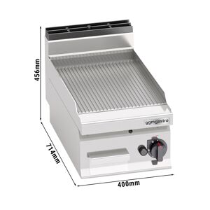 GGM GASTRO - Plaque à frire électrique - 4,8 kW - Rainurée