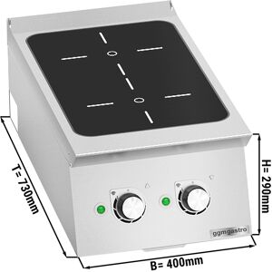 GGM GASTRO - Cuisinière à induction - 7 kW - 2 plaques de cuisson