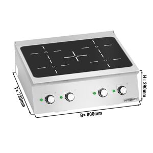 GGM GASTRO - Cuisinière à induction - 14 kW - 4 plaques de cuisson