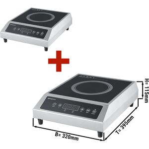 GGM GASTRO - Plaque de cuisson à induction simple 2,7 kW - Lot de 2 pièces