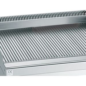 GGM Gastro - Plaque a frire a gaz - 13,8 kW - Rainure Argent