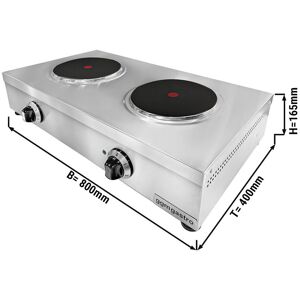 GGM Gastro - Table de cuisson electrique - 5,2 kW - 2 plaques rondes Argent