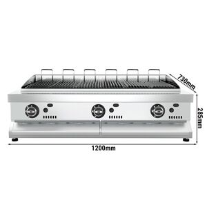 GGM Gastro - Grill a eau a gaz - 15,6 kW Argent